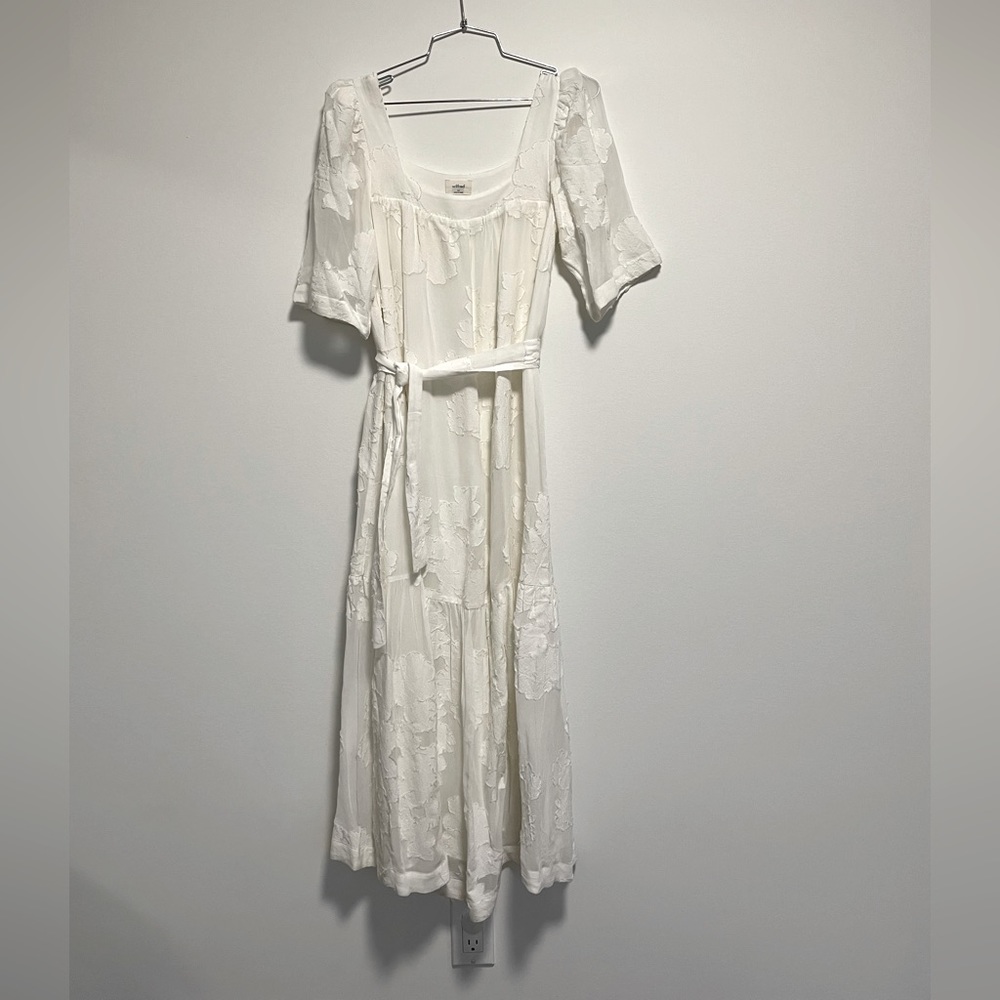 Wilfred White Maxi Chiffon Dress Sz XS